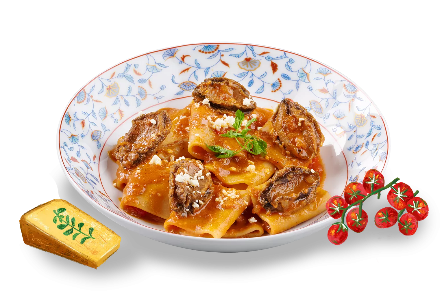 秘製鮑魚番茄奶醬大水管麵