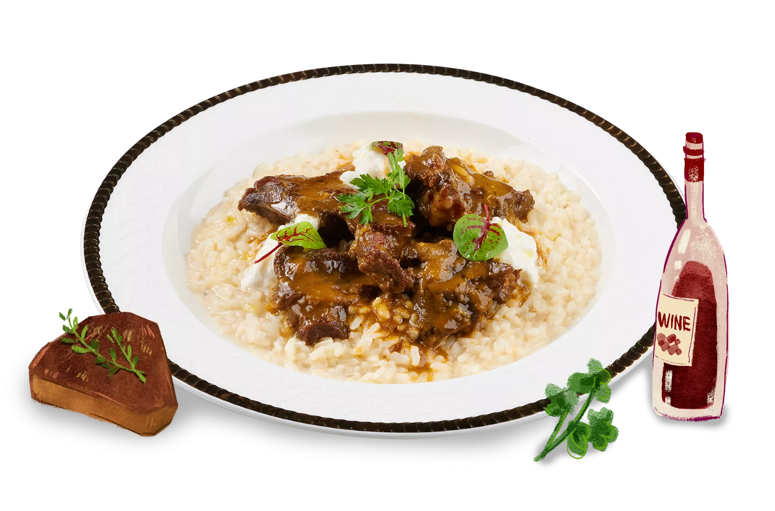 紅酒牛頰燉飯